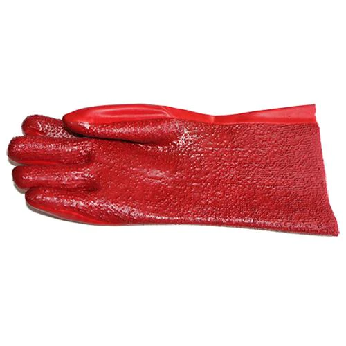 PVC Red Rough Palm Heavy Duty Glove,